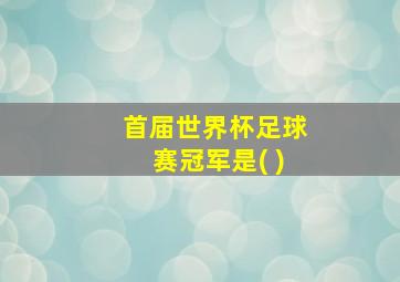 首届世界杯足球赛冠军是( )